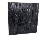 Ersatzplatte für Türgriff 150 x 150 x 15 mm, Farbe Schwarz, Relief